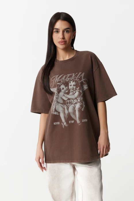 ANGELS BROWN T-SHIRT