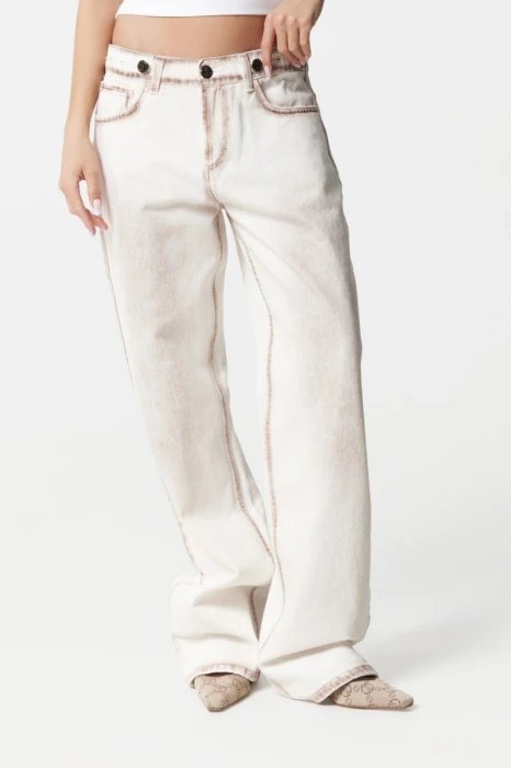 WHITE LOOSE JEANS