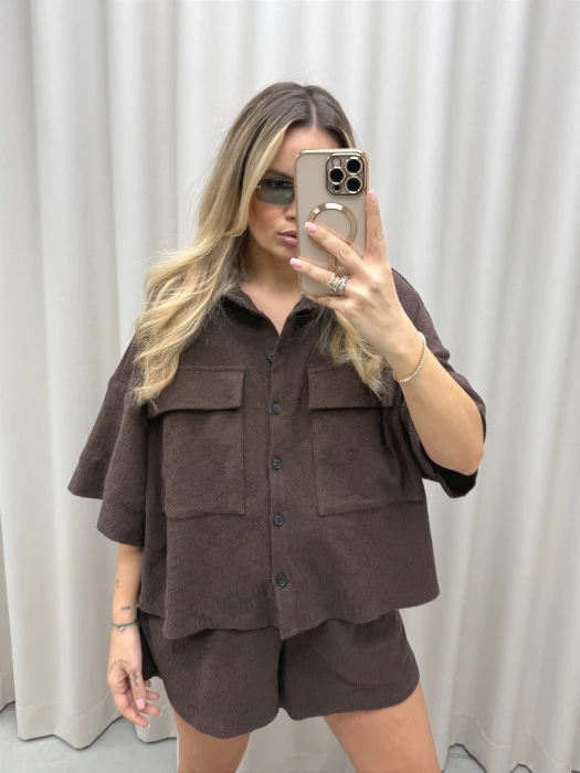 MAURITIUS TOP BROWN 
